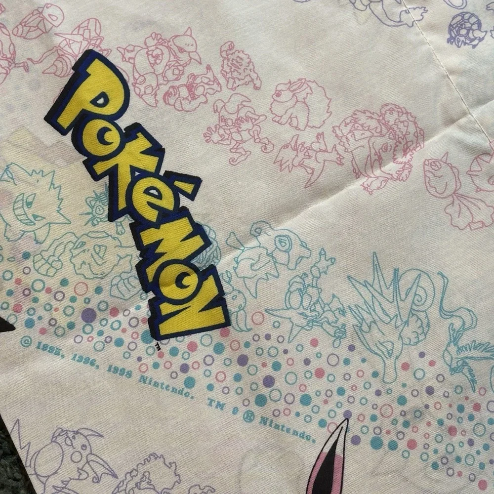 Pokémon 1995-1998 Curtains Toppers Set Of 3 LONG 84